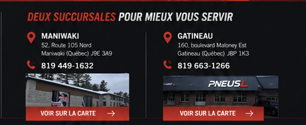 Façade de la succursale de Maniwaki, photo du design